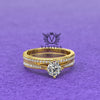 0.8ct Round Diamond Gold Bridal Set - 01US60A